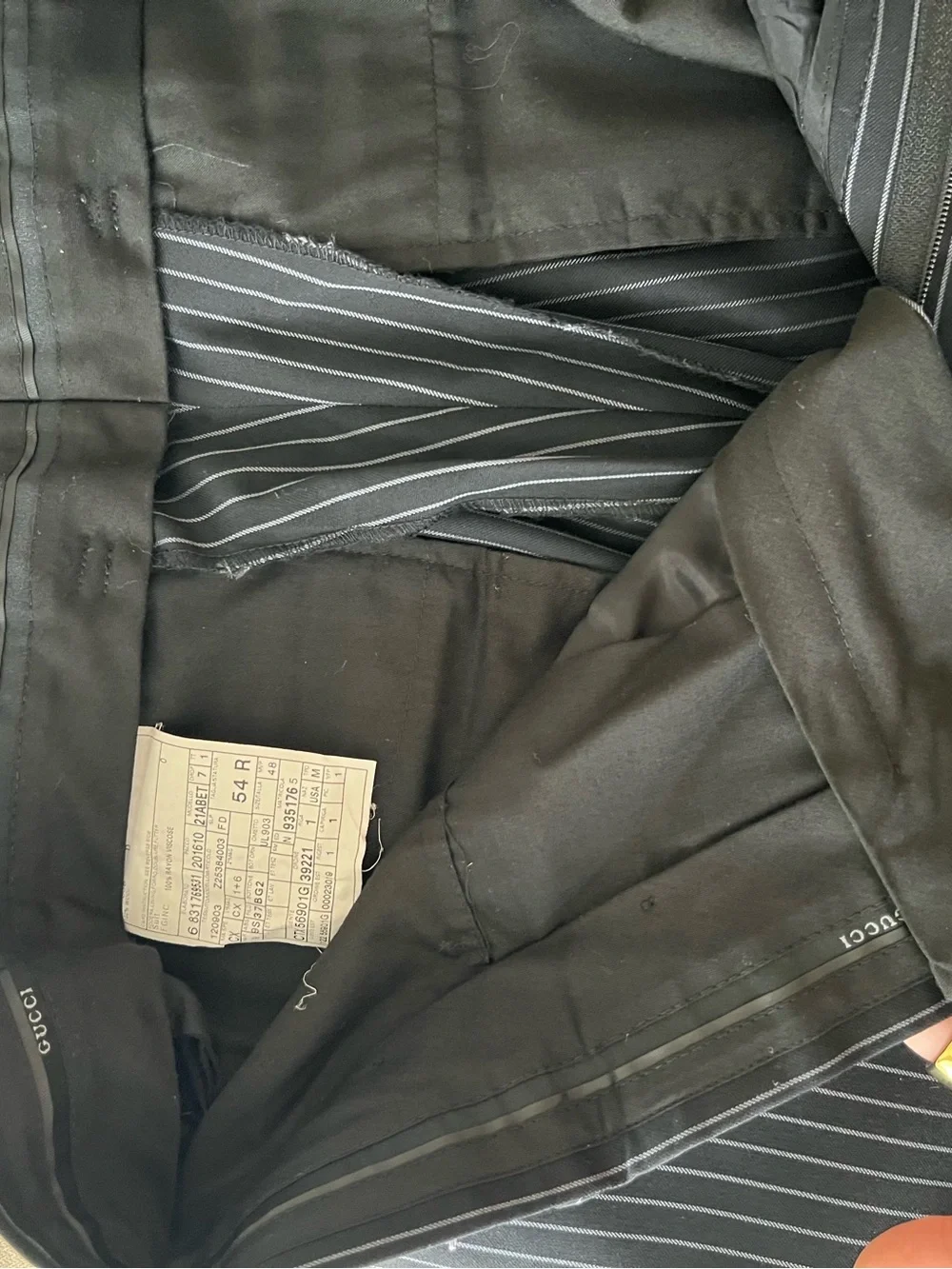 Gucci Black Pinstripe Two-Piece Suit